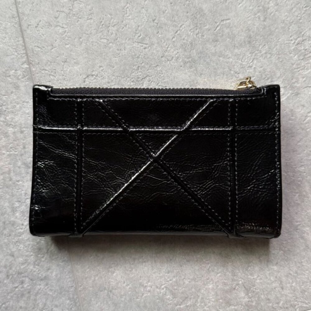 Christian Dior Ama Patent Leather Fold Wallet Card Case Coin Case Compact Wallet - Picture 3 of 9